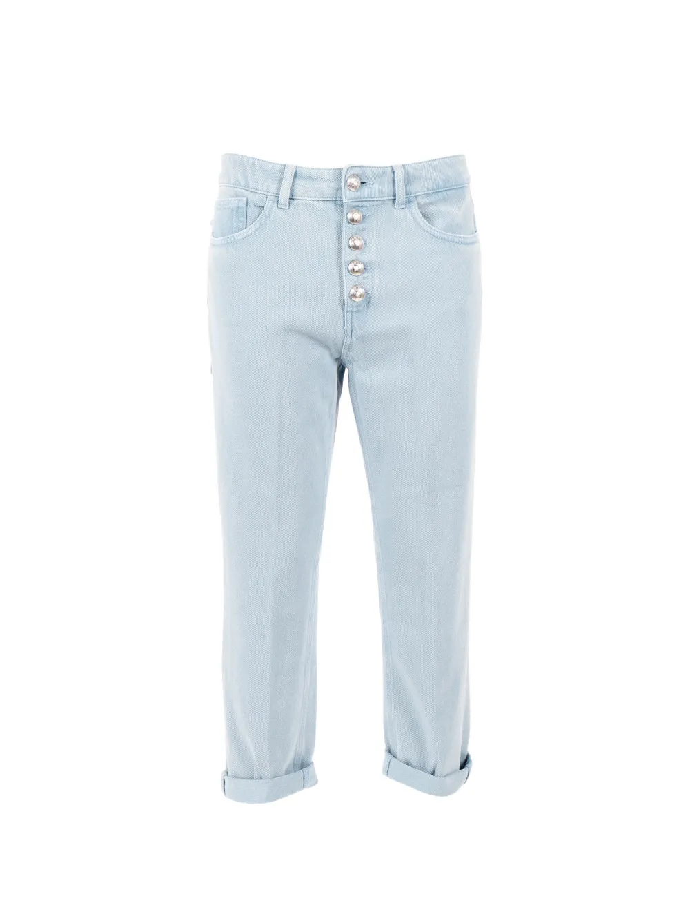 DONDUP KIDS button cropped jeans - Blu