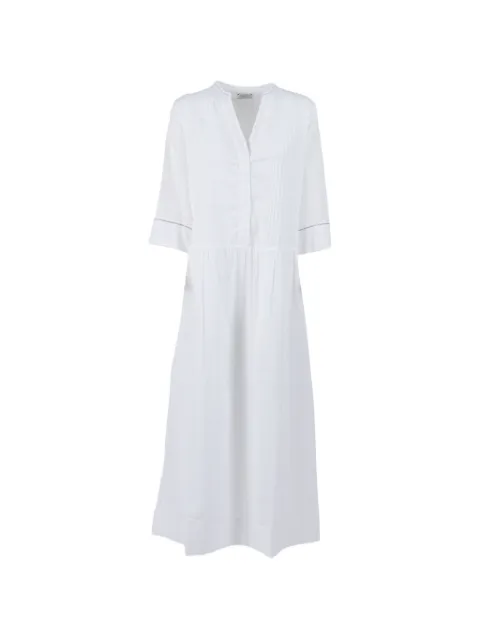 Peserico pintuck V-neck dress