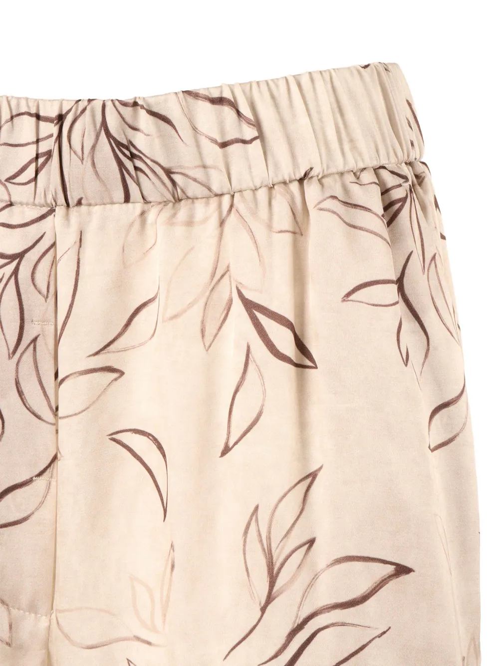 Peserico Broek met bloemenprint Beige