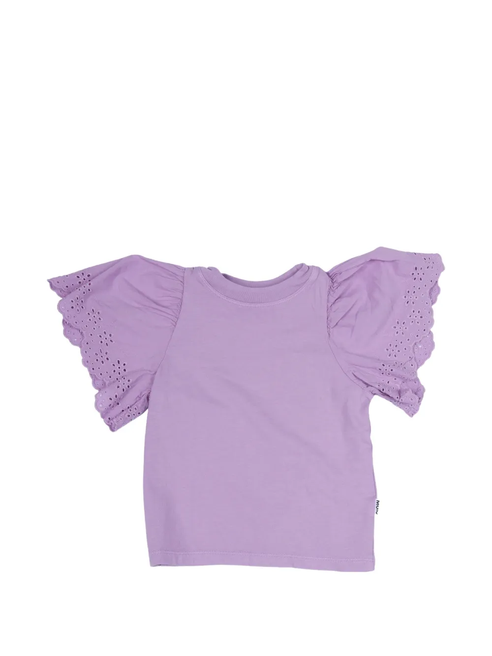 Molo broderie-anglaise ruffled T-shirt - Violett