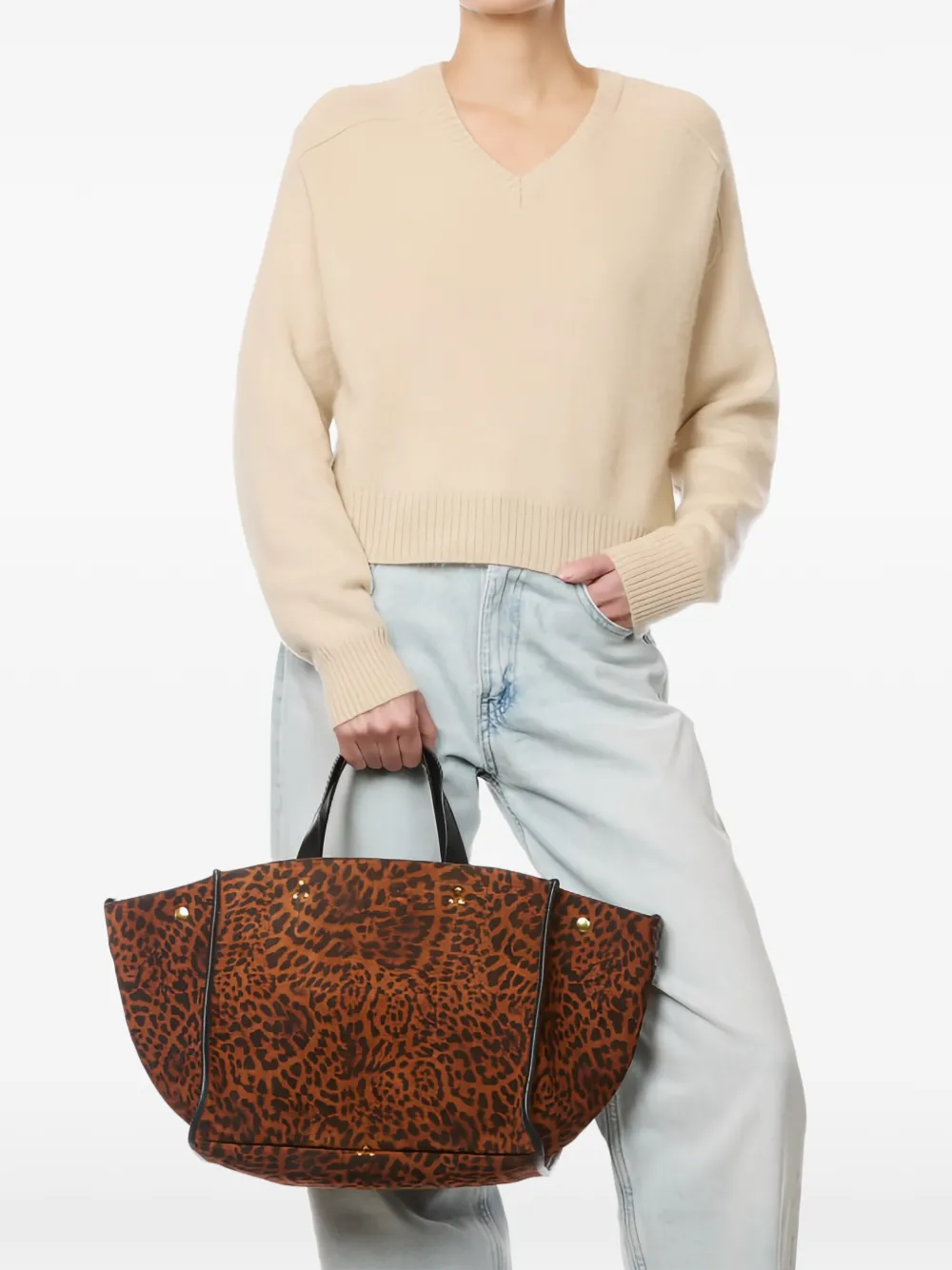 Jérôme Dreyfuss Léon M Animal-print Tote Bag - Brown 