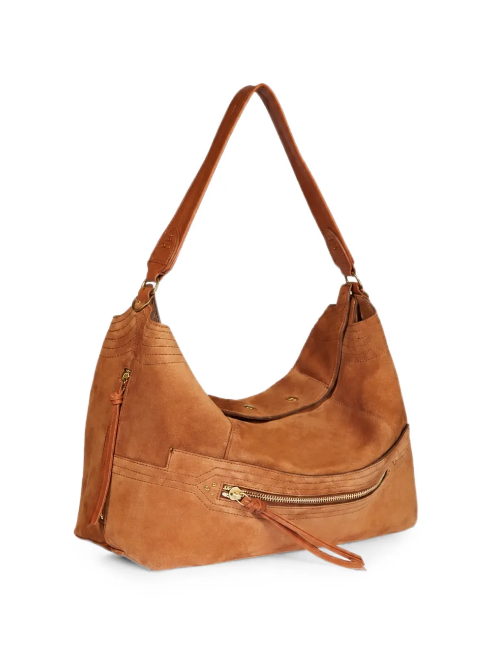 Jérôme Dreyfuss large Lucky Hobo leather shoulder bag Bruin