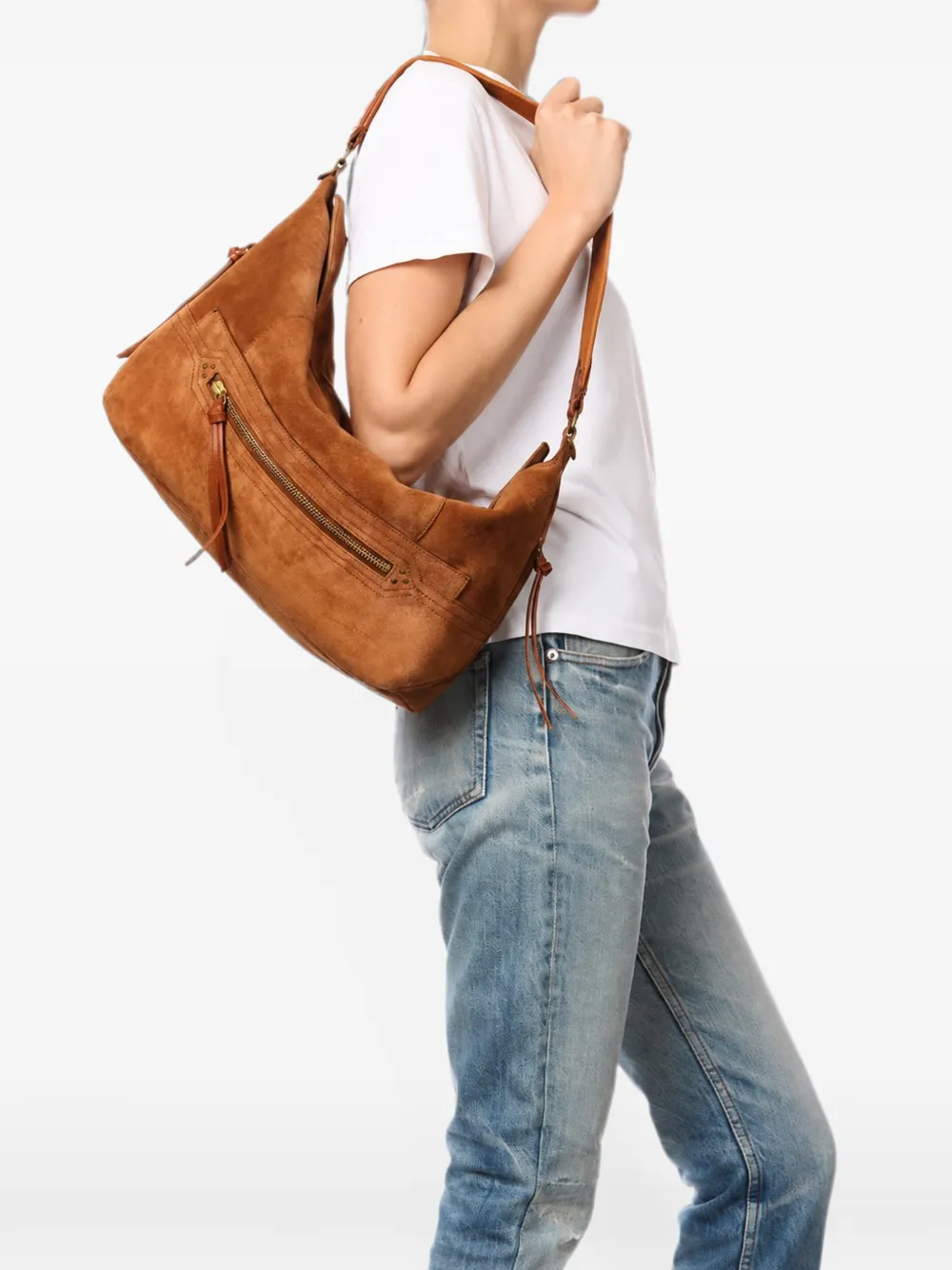 Jérôme Dreyfuss Large Lucky Leather Shoulder Bag In Neutrals