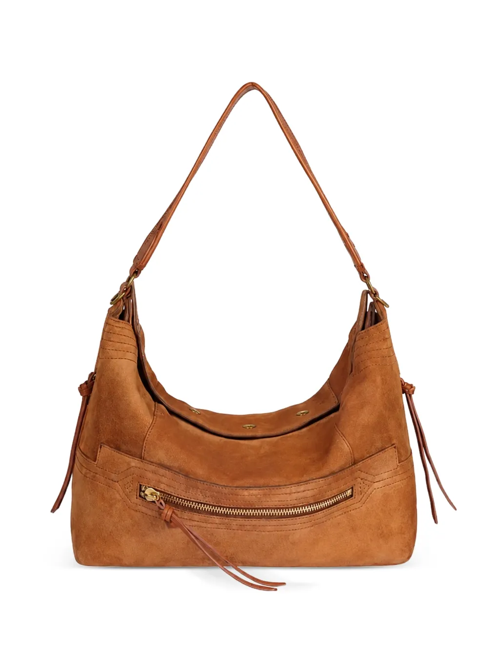 Jérôme Dreyfuss large Lucky Hobo leather shoulder bag - Braun