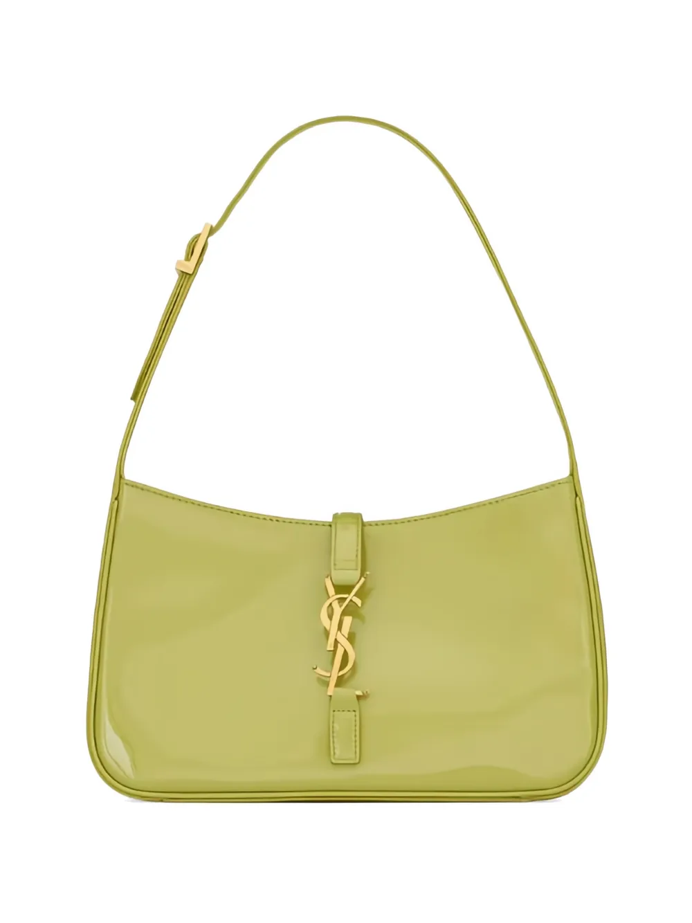 Saint Laurent LE 5 À 7 logo-plaque tote bag - Green