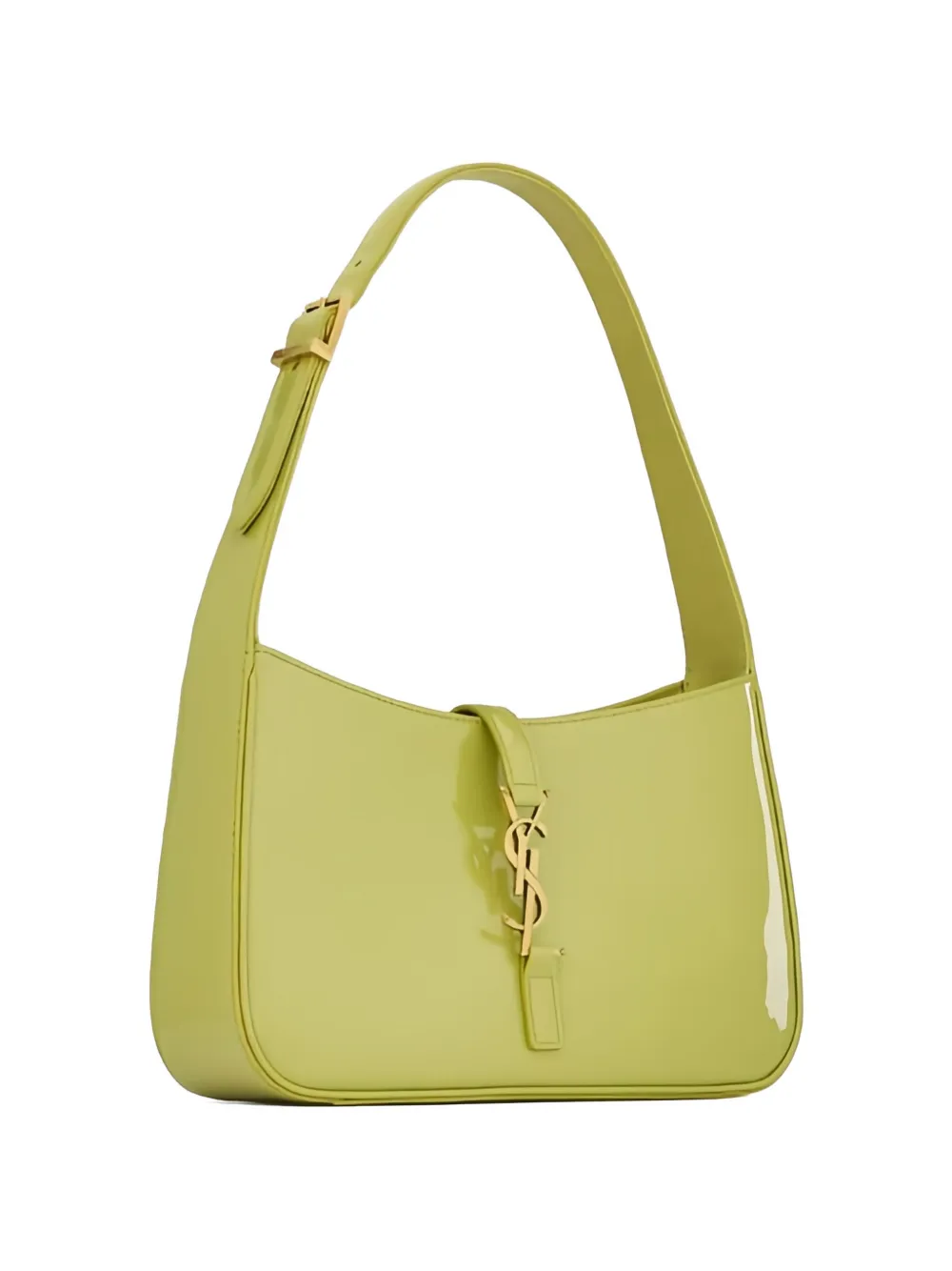  Saint Laurent Le 5 à 7 Logo-plaque Tote Bag - Green 