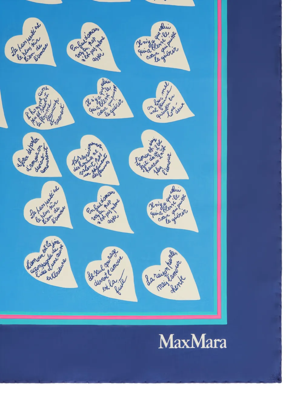 Max Mara Zijden sjaal Blauw