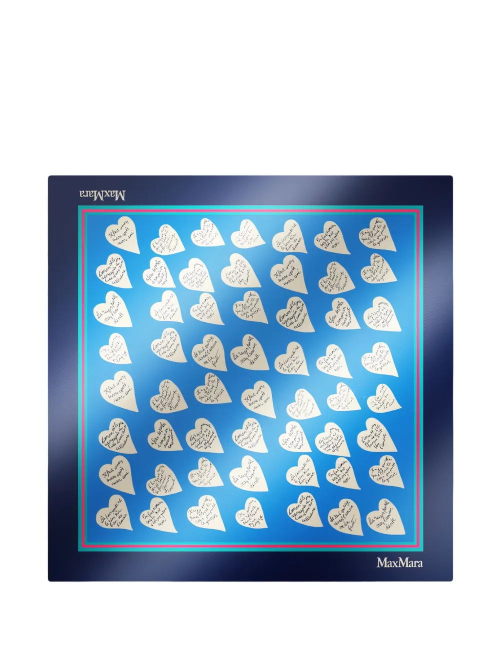 Max Mara printed silk scarf - Blu