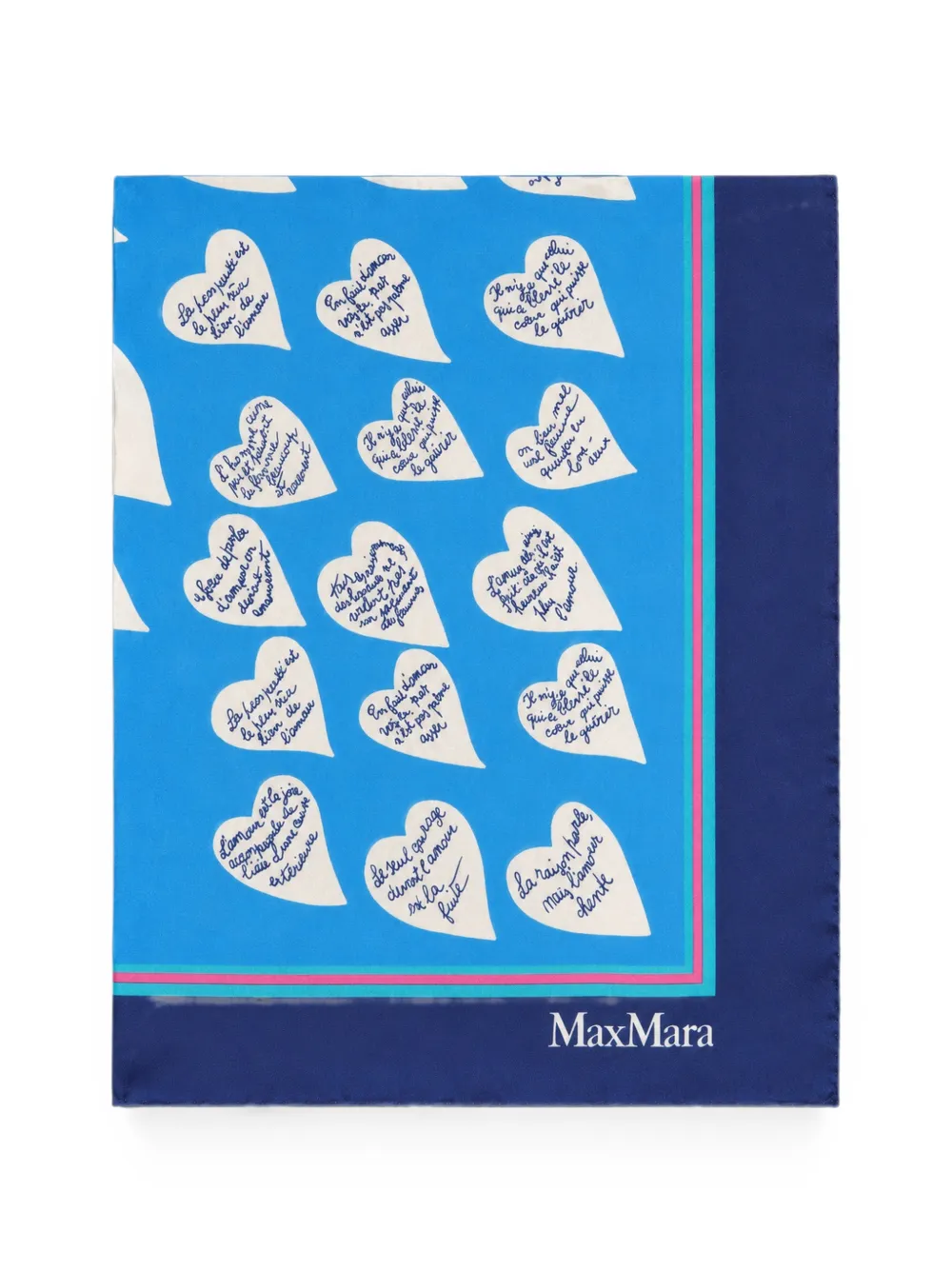 Max Mara printed silk scarf - Blu