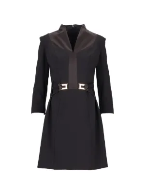 how to sew a line dress for beginners Laine | Tie Front Black Cropped Midi Shirt Dress