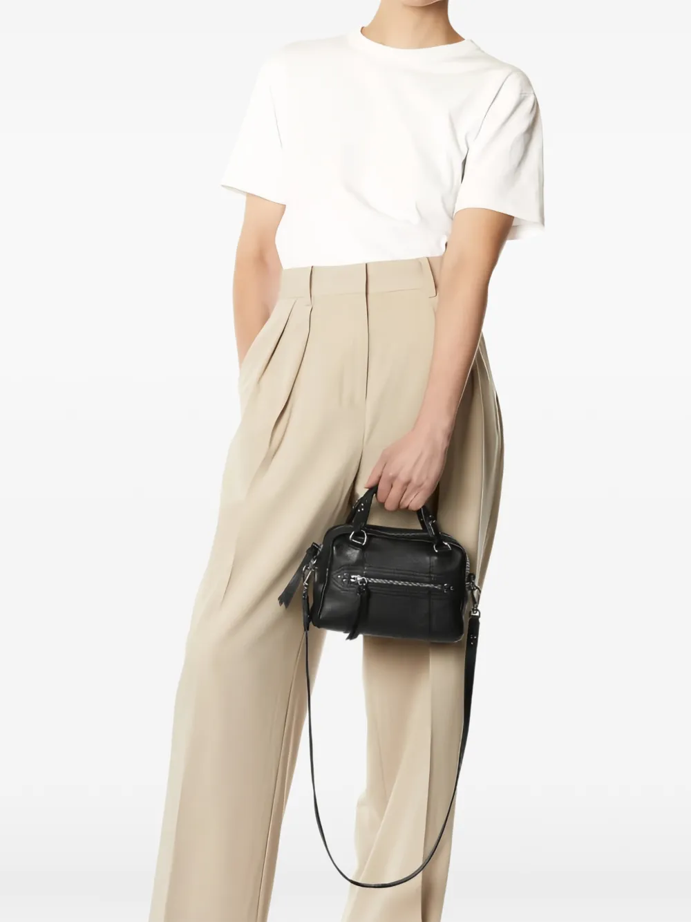 Jérôme Dreyfuss Lucky kleine tas met studs Zwart