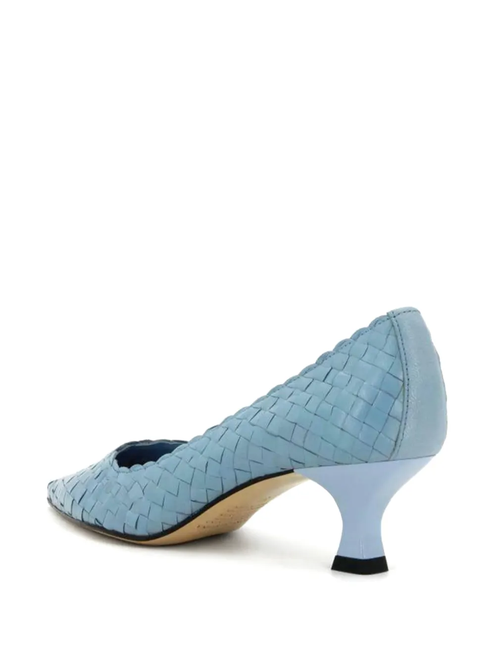 La-Rose Carol geweven pumps met puntneus Blauw