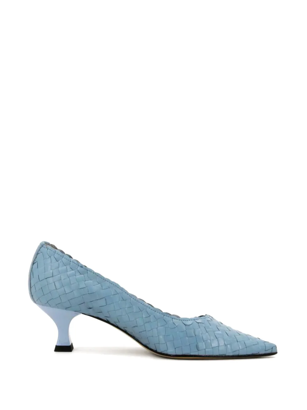 La-Rose Carol woven pointed pumps - Blu