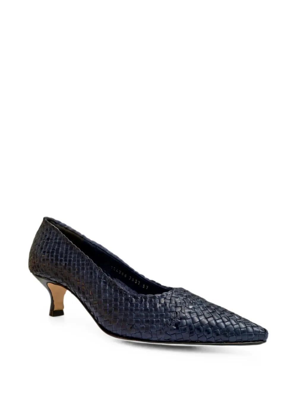La-Rose Carol woven heeled pumps Blauw