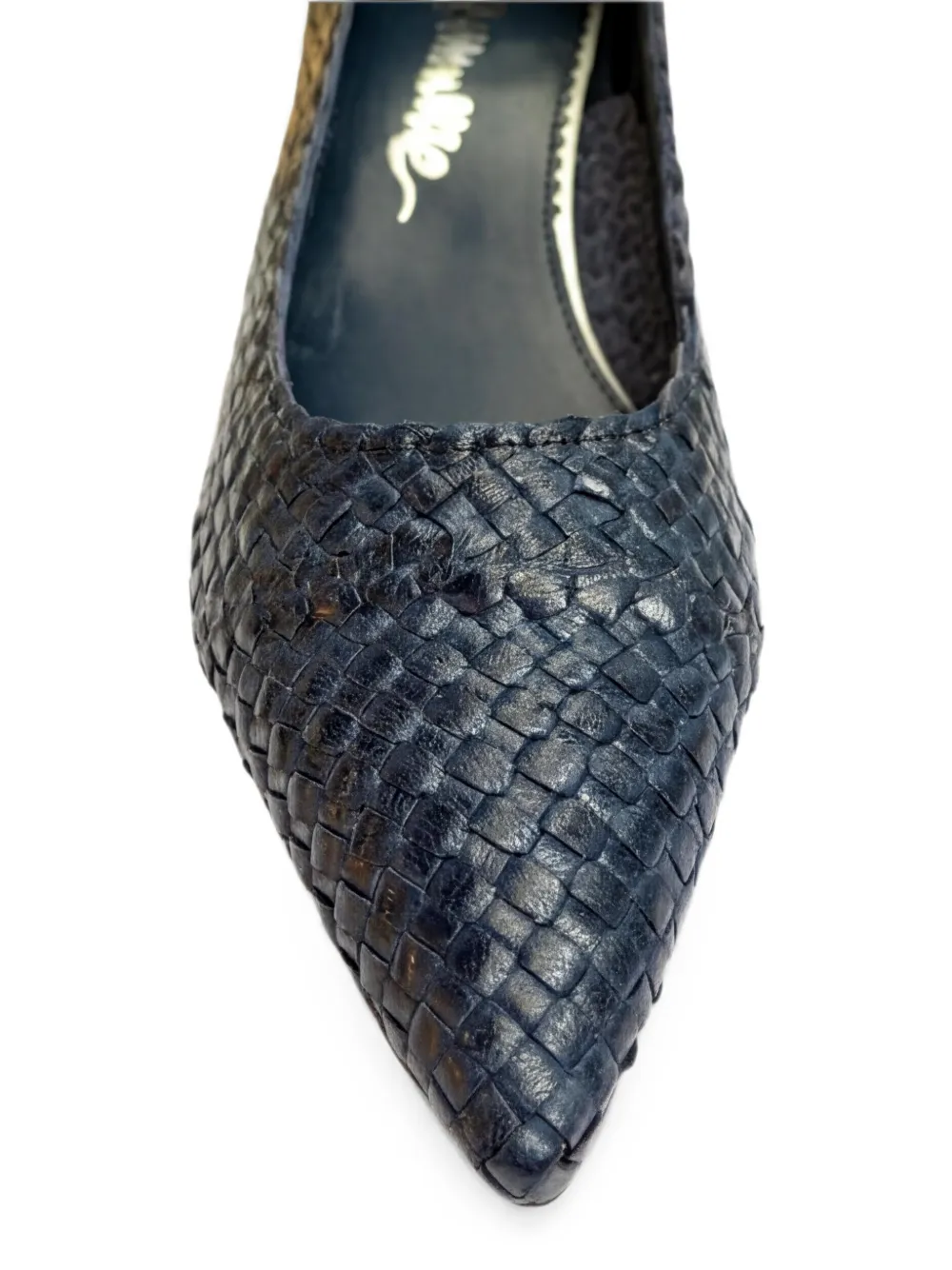 La-Rose Carol woven heeled pumps Blauw