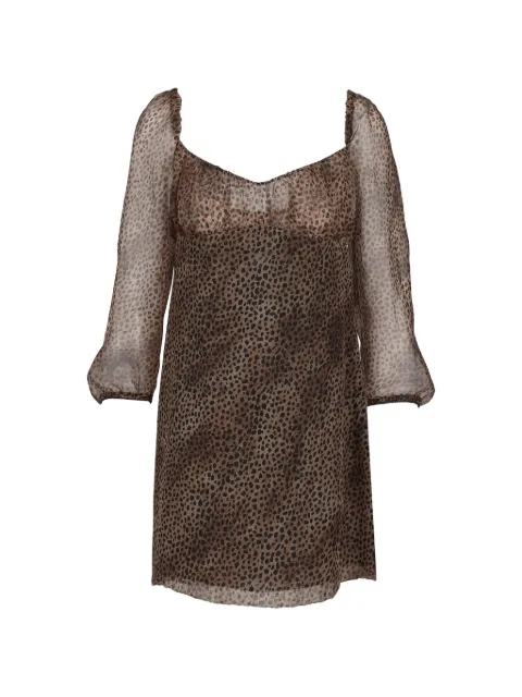 Saint Laurent leopard-print mini dress