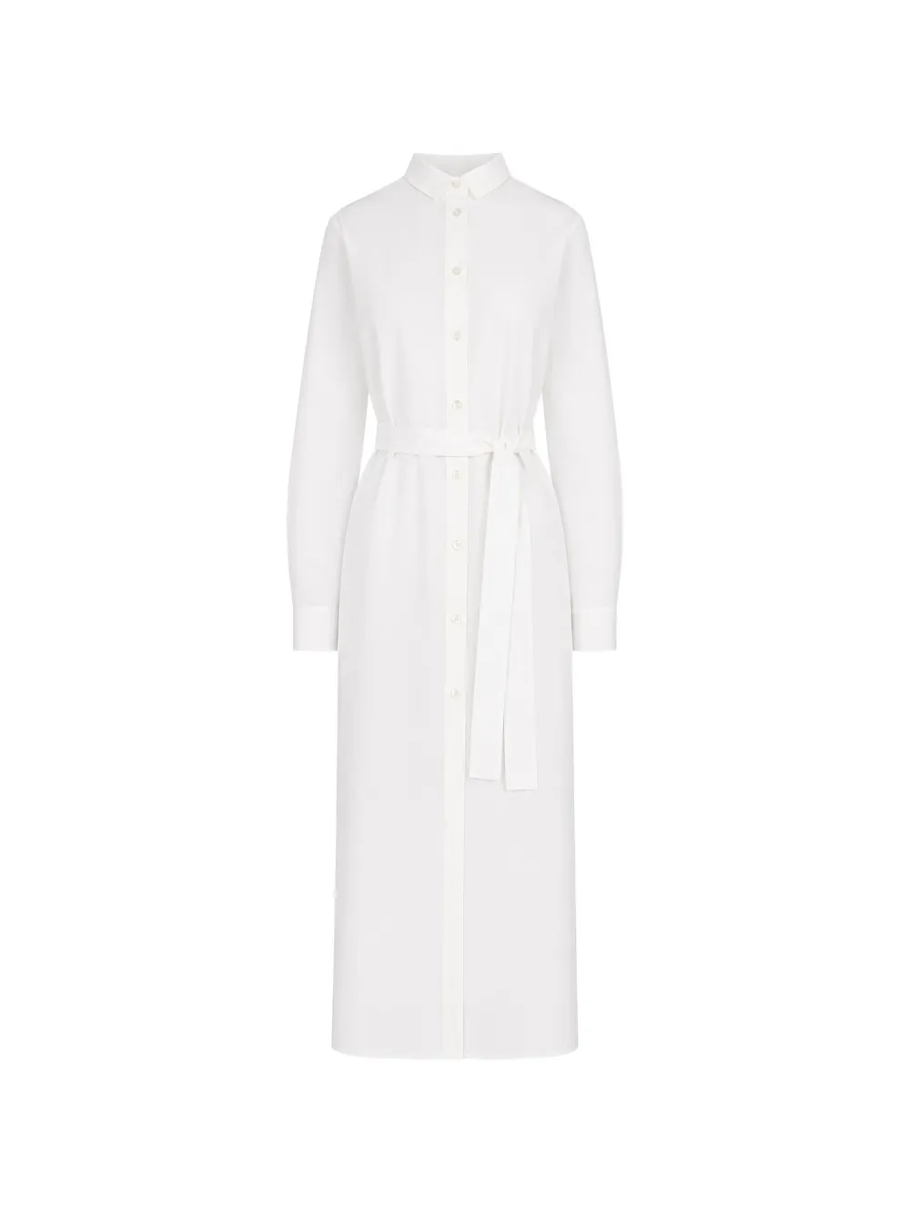 La-Rose belted button-down shirt midi dress