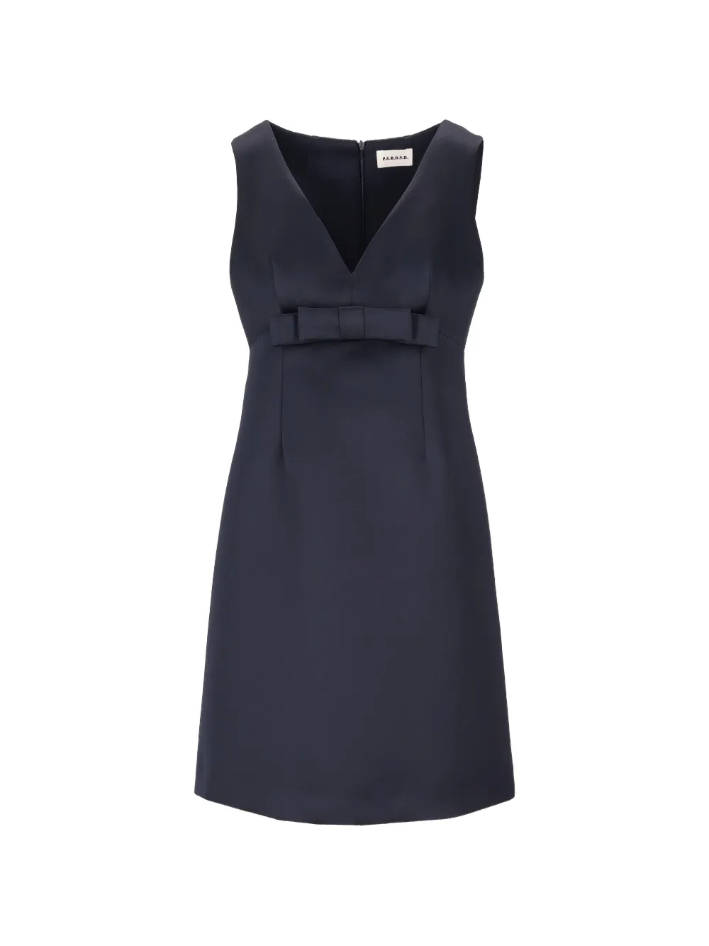 P.A.R.O.S.H. bow-detail V-neck dress - Blu
