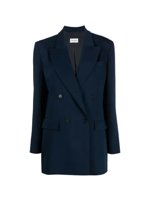 P.A.R.O.S.H. blazer de lana con solapas de pico y doble botonadura