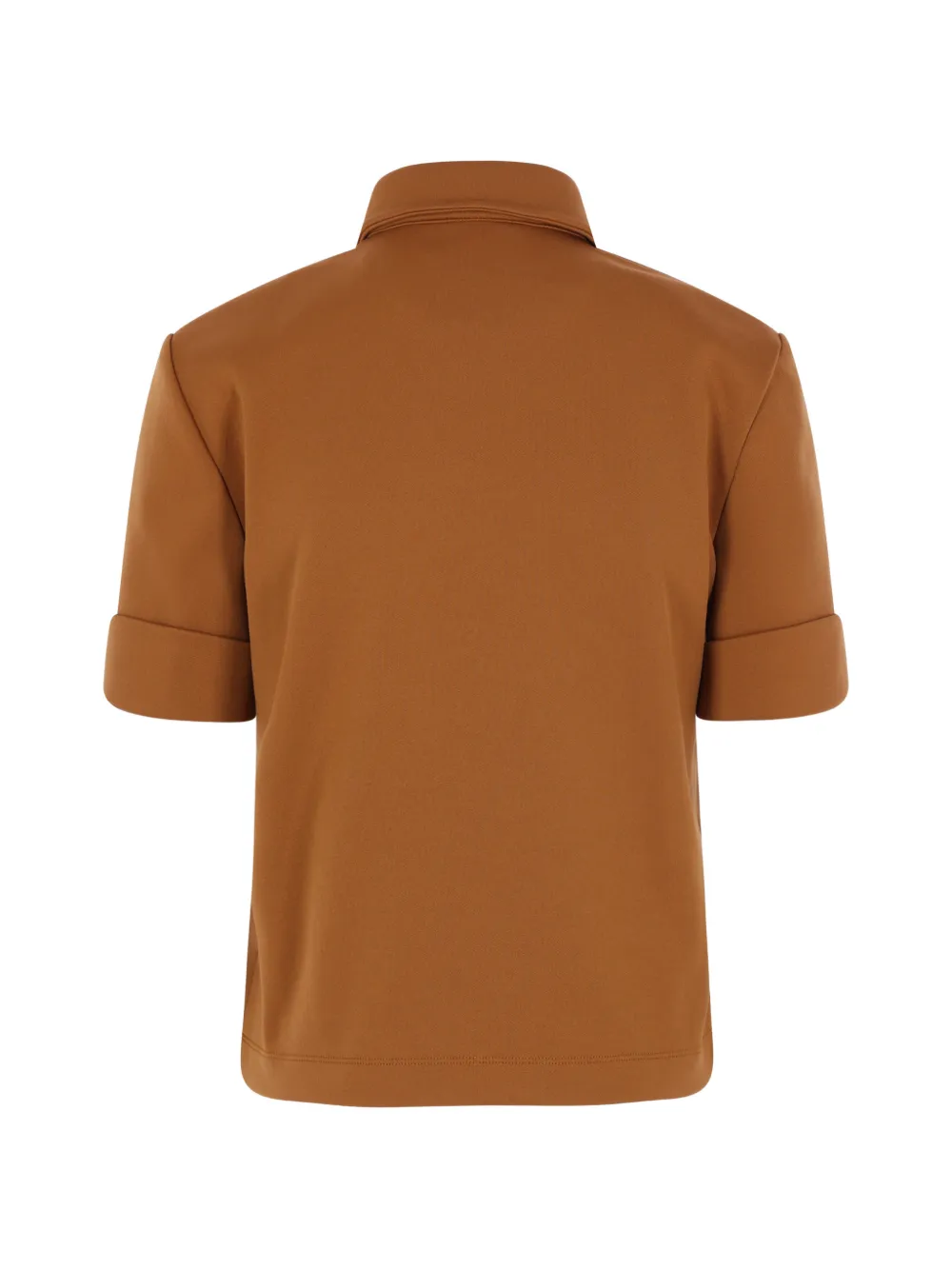 Miu Poloshirt met zak en korte mouwen Bruin