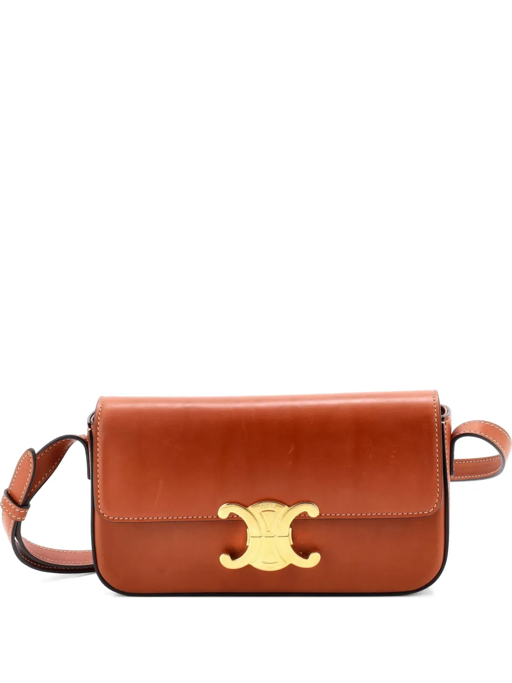 Celine Pre-Owned Triomphe East-West Smooth Calfskin shoulder bag - Marrone