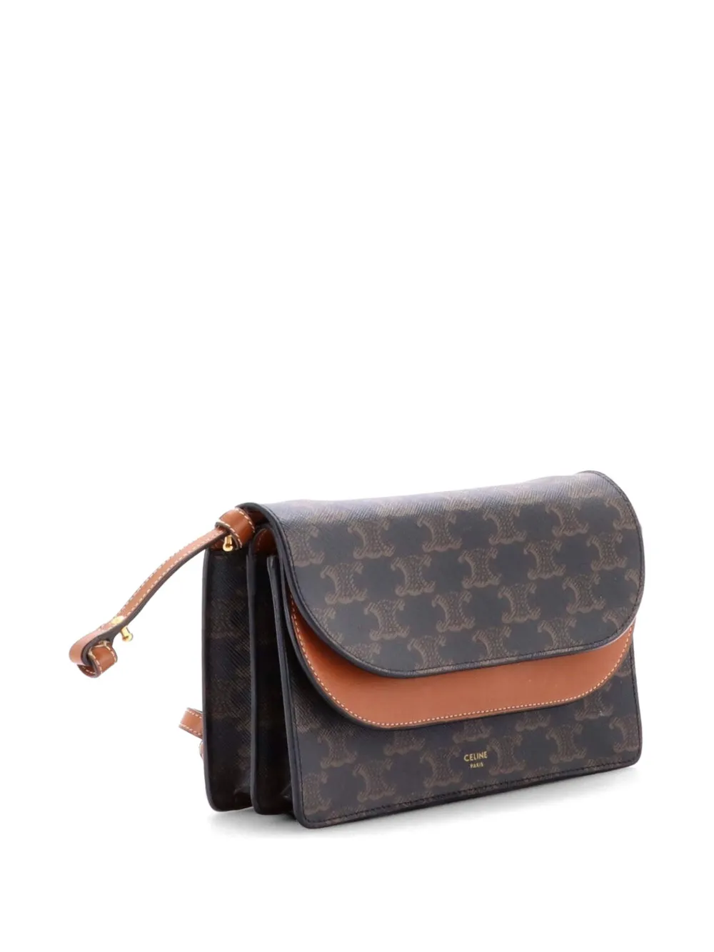 Wallet On Strap Triomphe Coated Canvas Crossbody Bag