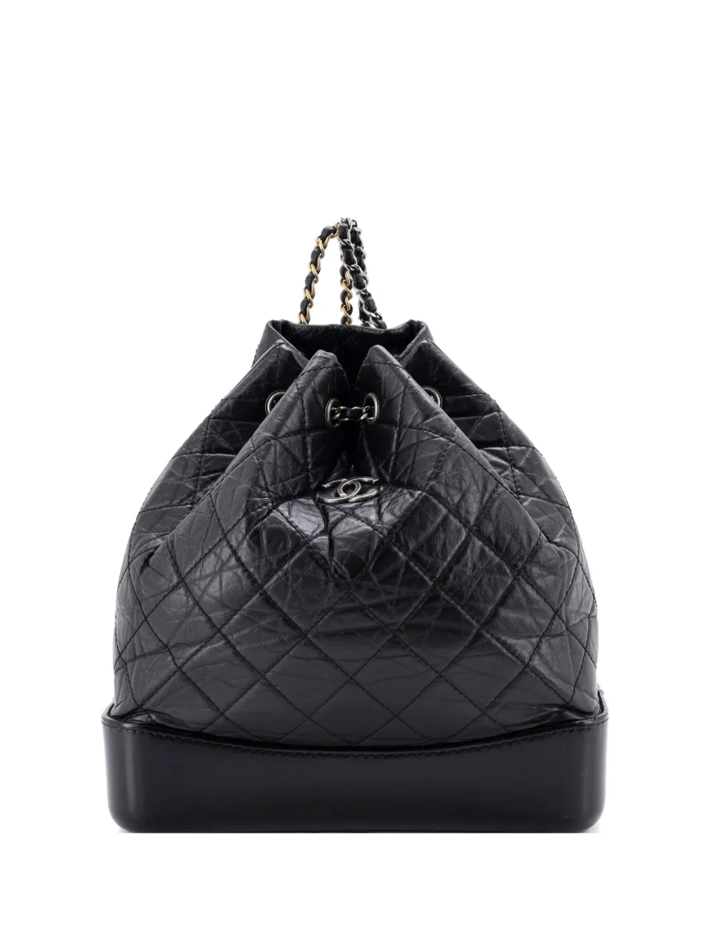 CHANEL Pre-Owned Gabrielle Quilted Aged Calfskin Medium backpack - Nero