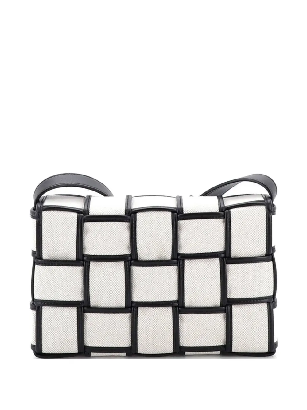 Cassette Crossbody Bag Padded Maxi Intrecciato Canvas With Leather Shoulder Bag