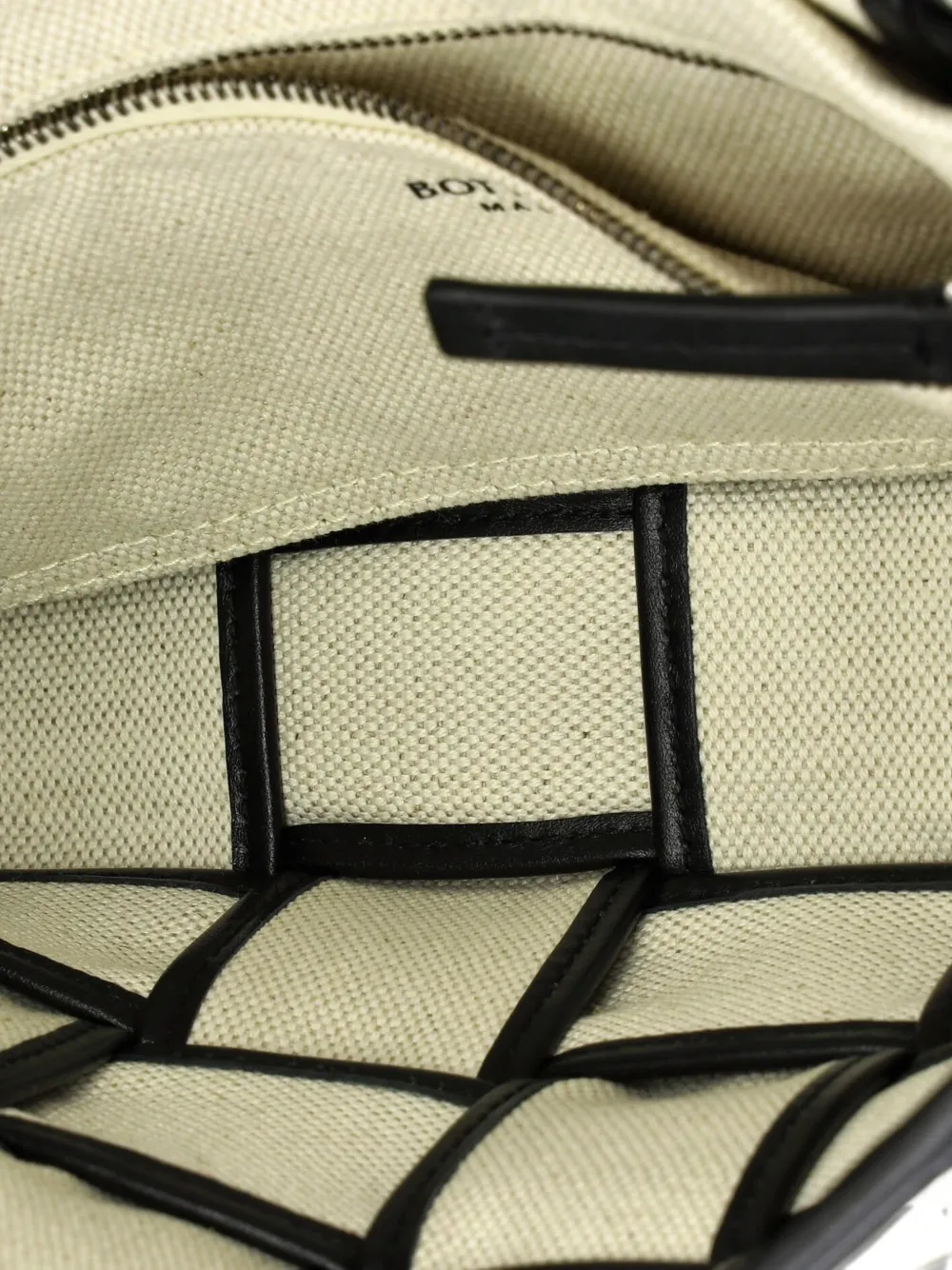 Cassette Crossbody Bag Padded Maxi Intrecciato Canvas With Leather Shoulder Bag