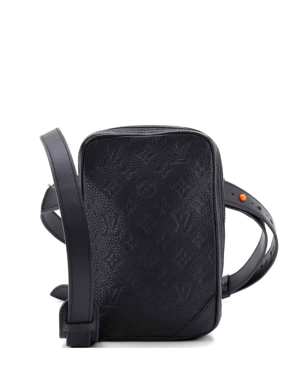 Louis Vuitton Pre-Owned Side Utility Bag Monogram Taurillon Leather shoulder bag - Nero