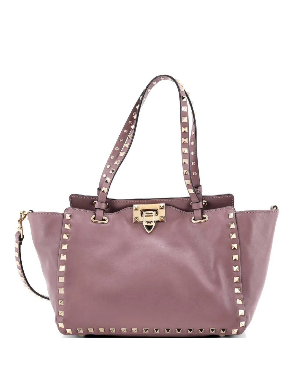 Valentino Garavani Pre-Owned Rockstud Soft Leather Small tote bag - Viola