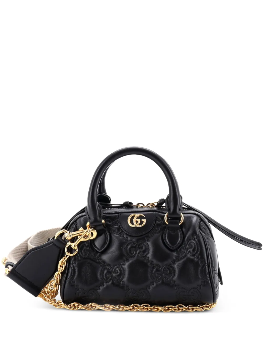 Gucci Pre-Owned Ophidia Convertible Boston Top Handle Bag GG Matelasse Leather Mini crossbody bag - Nero