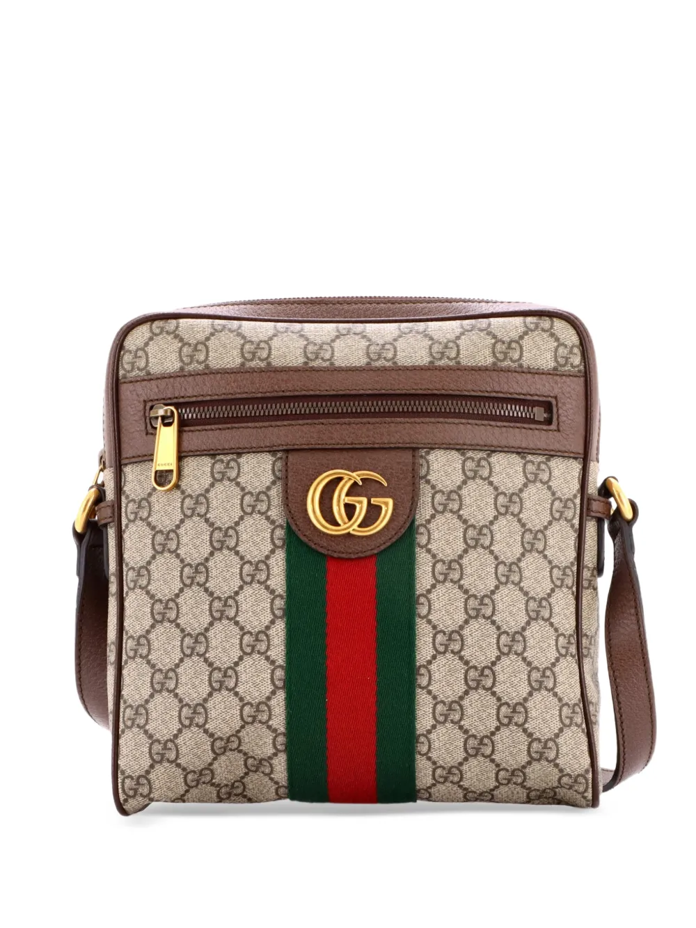 Gucci Pre-Owned Ophidia Messenger Bag GG Coated Canvas Small crossbody bag - Marrone