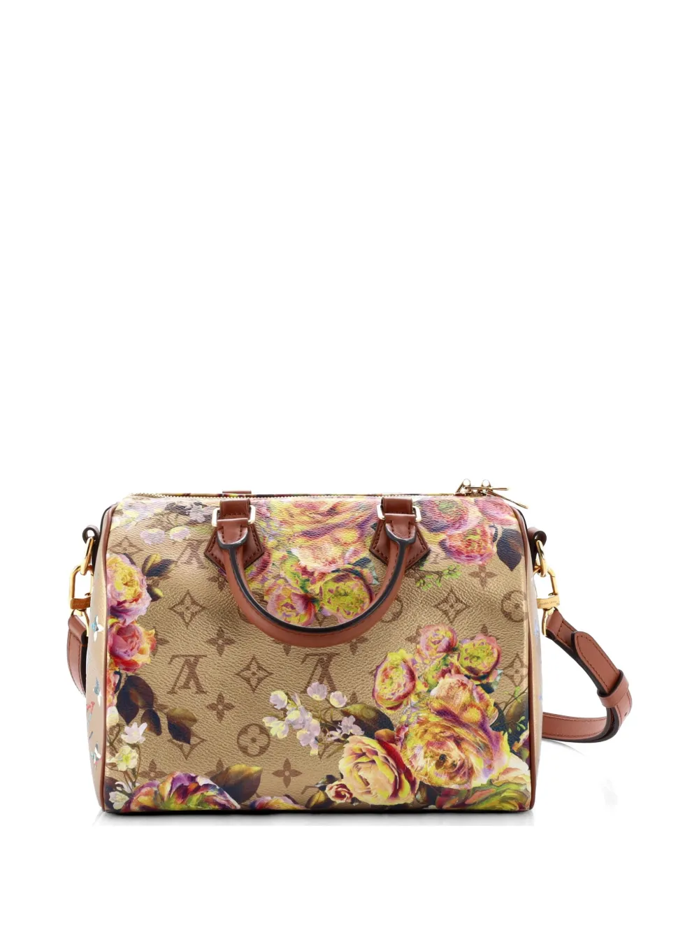 Speedy Bandouliere Bag Limited Edition Flowers Monogram Canvas 25 Satchel