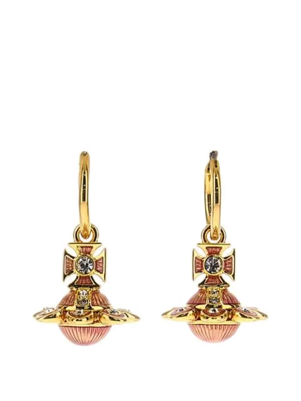 Vivienne Westwood Capucine crystal enamel earrings - Oro