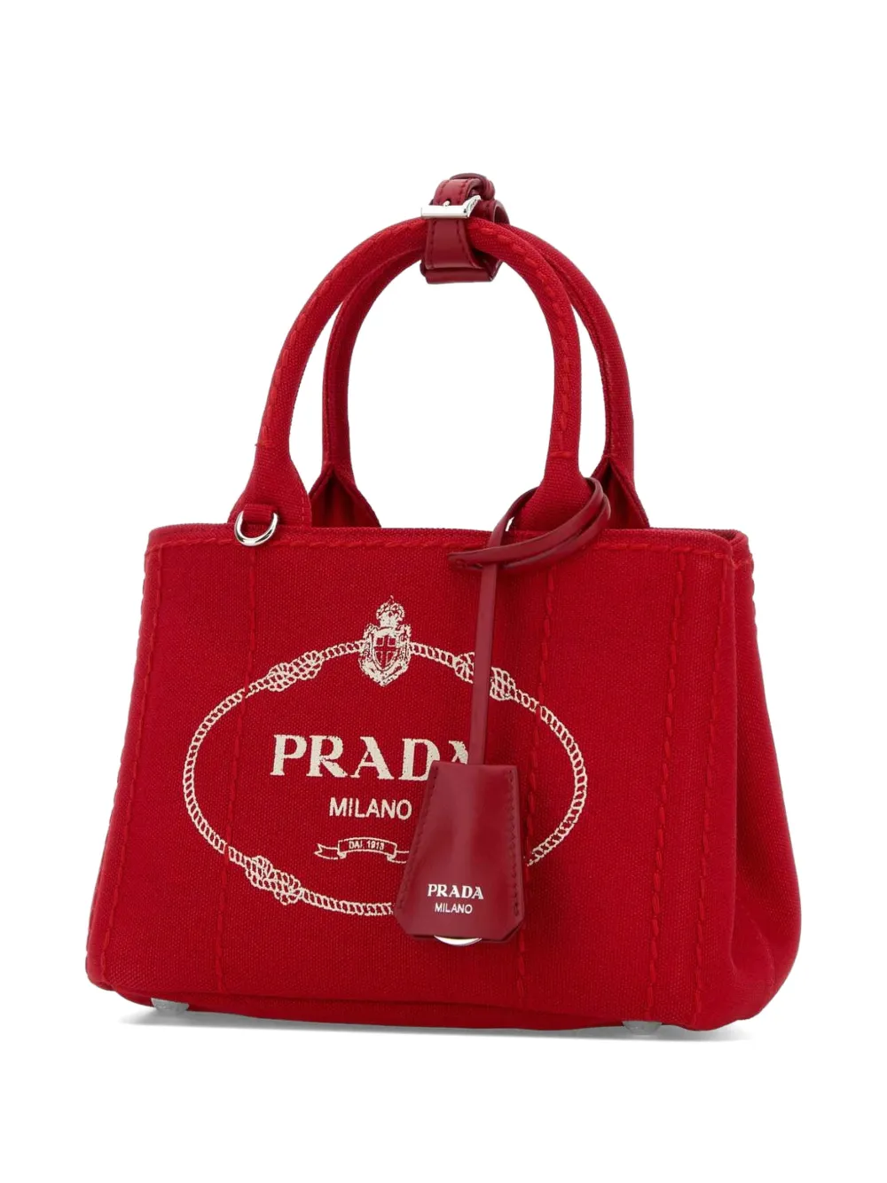  Prada Jardinière Tote Bag - Red 