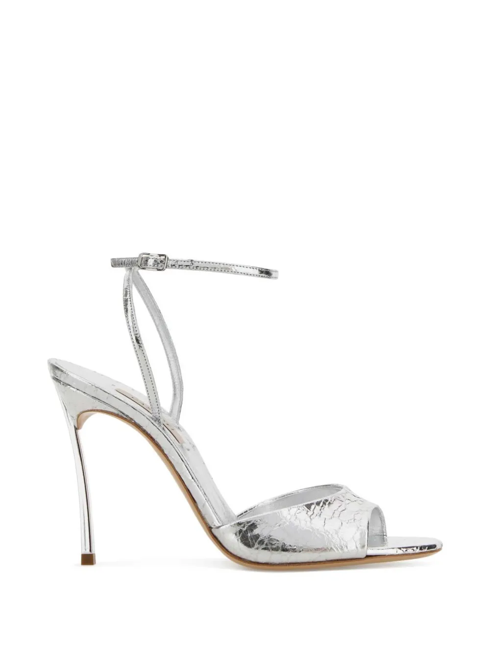 Casadei 110mm leather heeled sandals Zilver