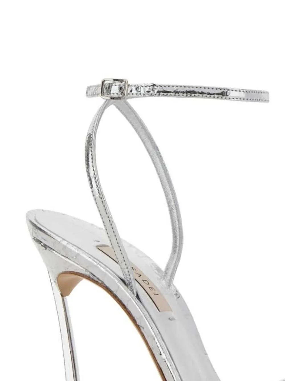 Casadei 110mm leather heeled sandals Zilver