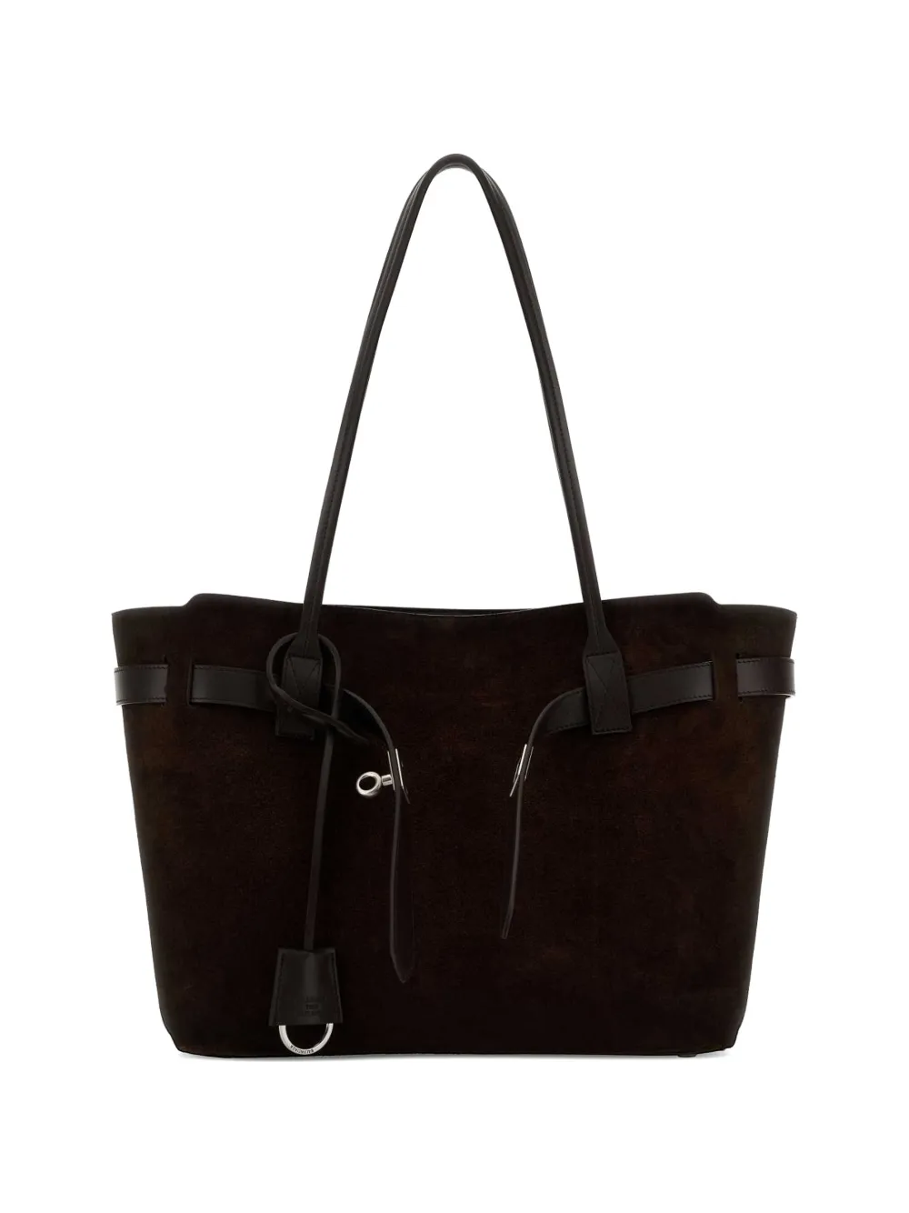 Balenciaga medium Bel Air suede shoulder bag - Marrone