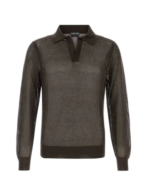 TOM FORD playera de malla manga larga