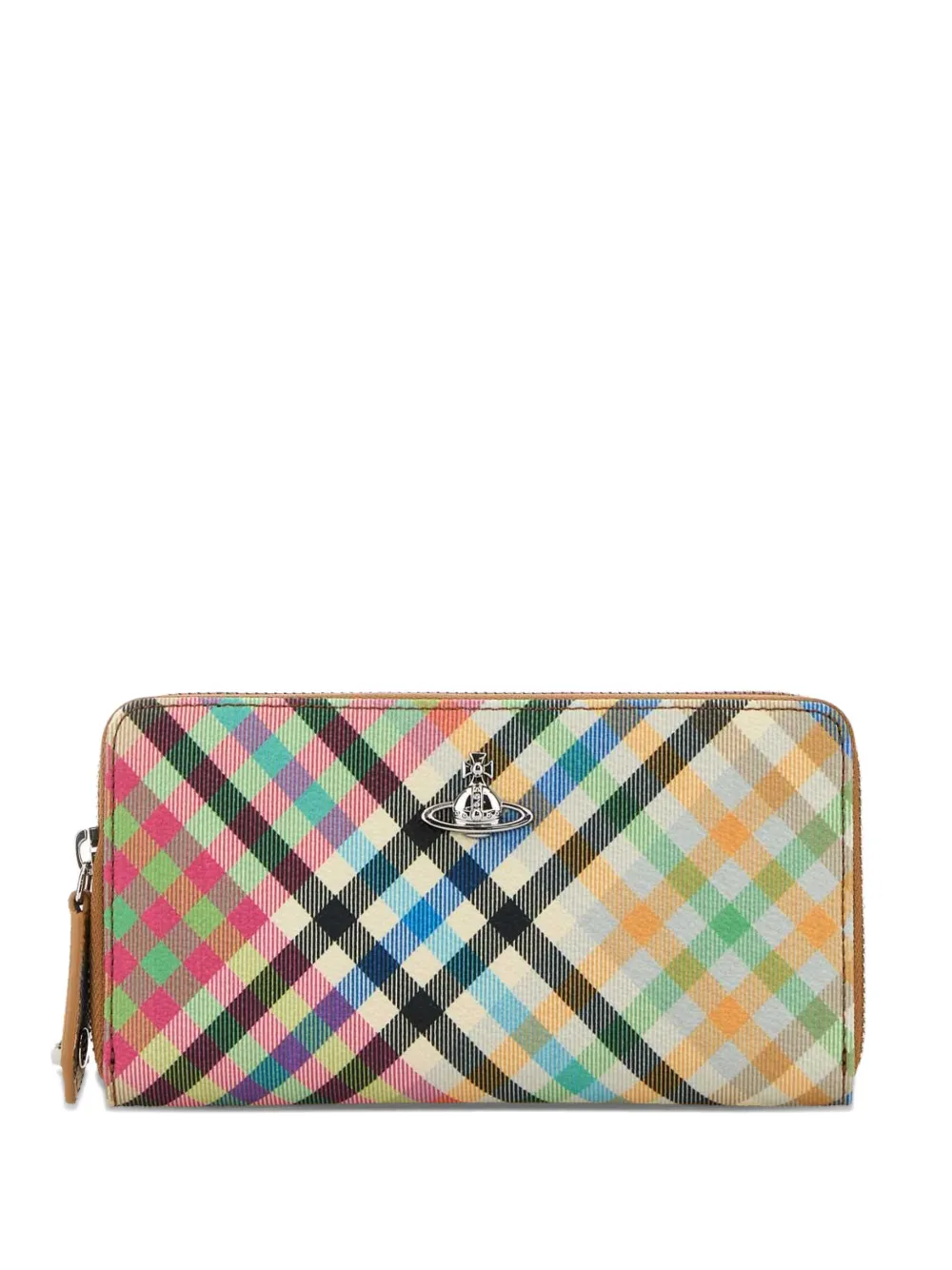 Vivienne Westwood Classic plaid zip-around wallet - Toni neutri
