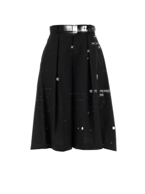 sacai pleated bermuda shorts