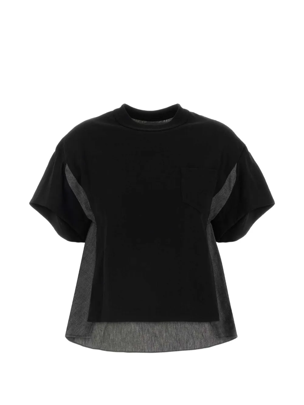 sacai cotton T-shirt - Grigio