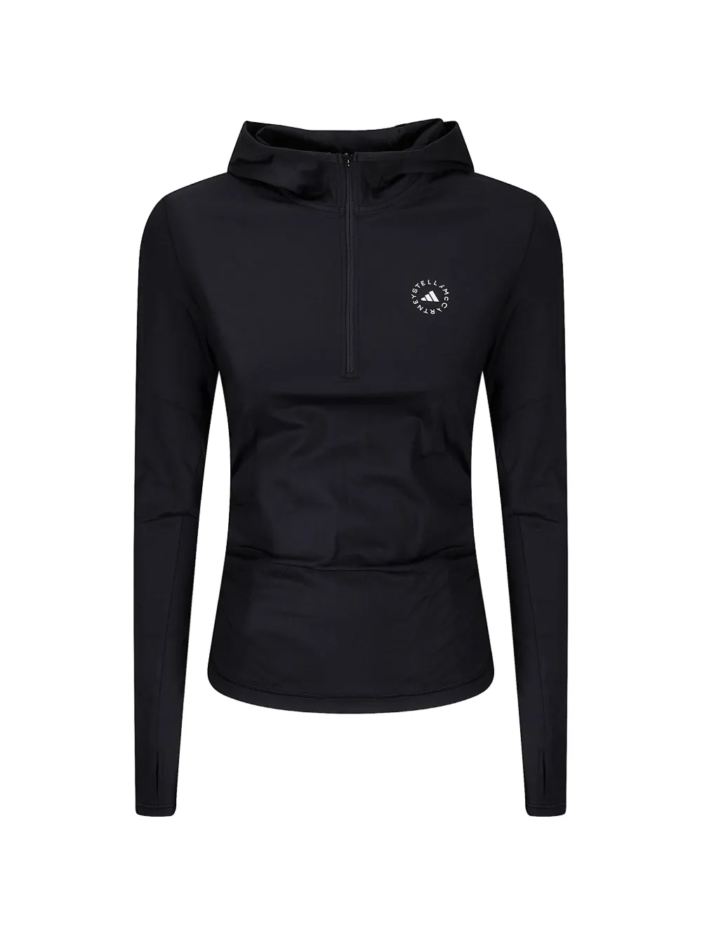 adidas x Stella McCartney hooded longsleeve T-shirt - Nero