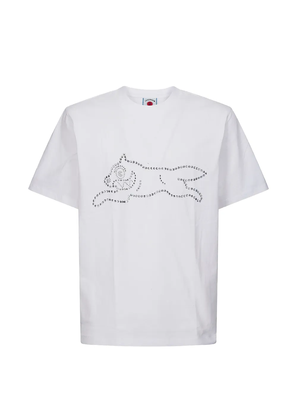 ICECREAM glitter running dog T-shirt - Bianco