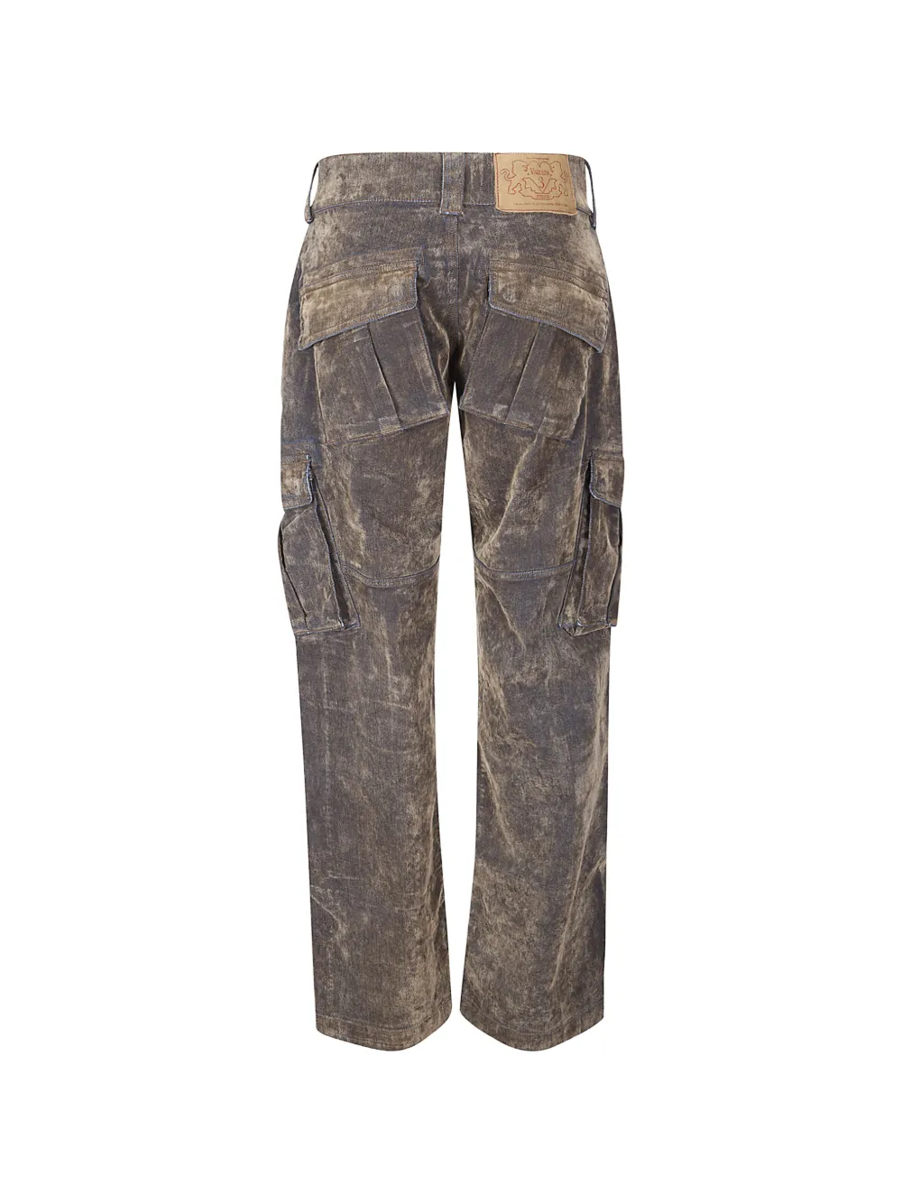  Vaquera Flocked Cargo Jeans - Brown 