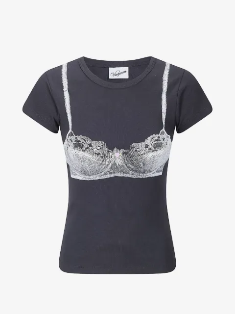 Vaquera bra-print T-shirt