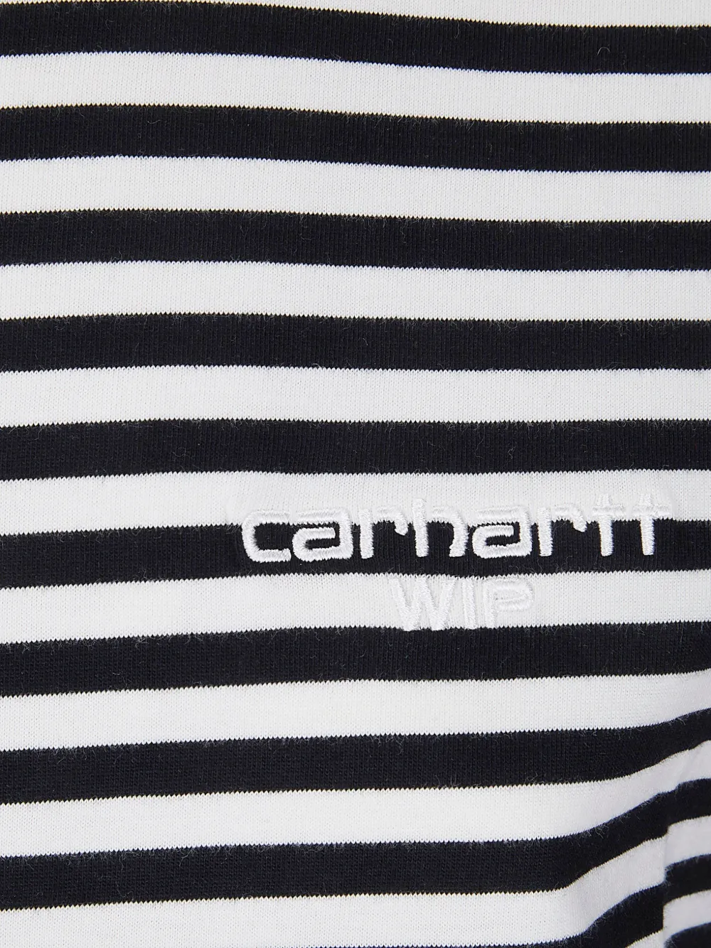 Carhartt WIP Exra gestreept T-shirt met borduurwerk Zwart