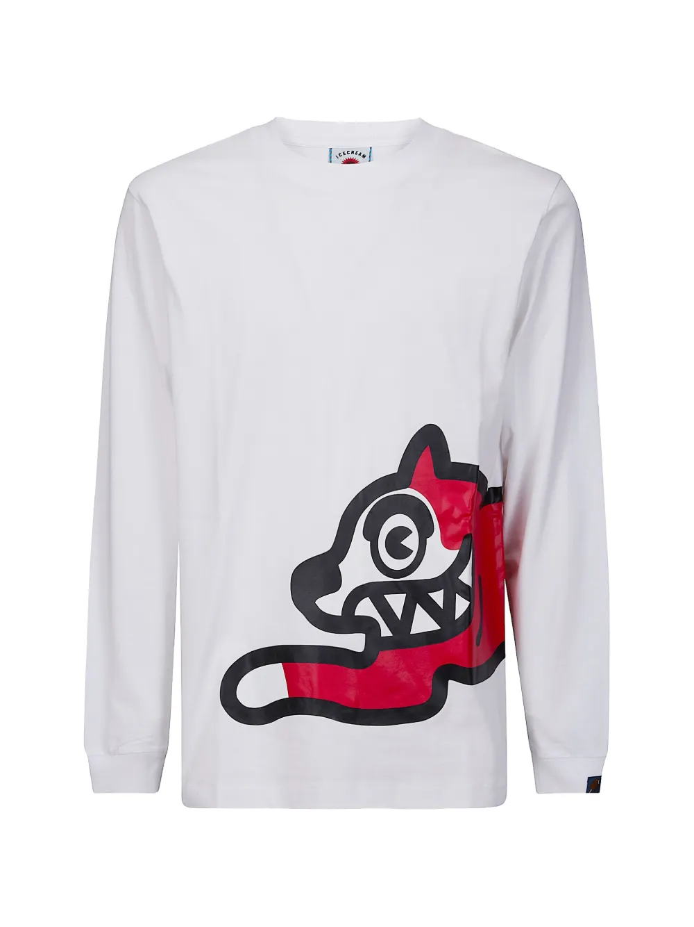 ICECREAM Jumbo running dog longsleeved - Bianco