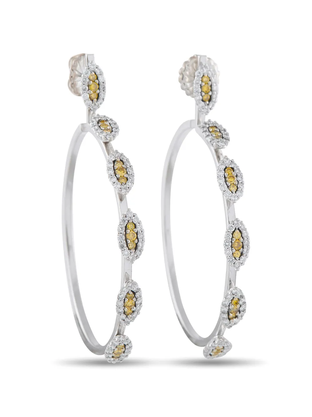LB Exclusive diamond hoop earrings - Argento
